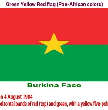 burkina-faso-green-yellow-red-flag-pan-african color