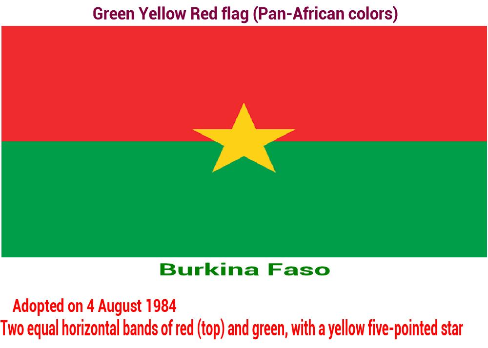 burkina-faso-green-yellow-red-flag-pan-african color