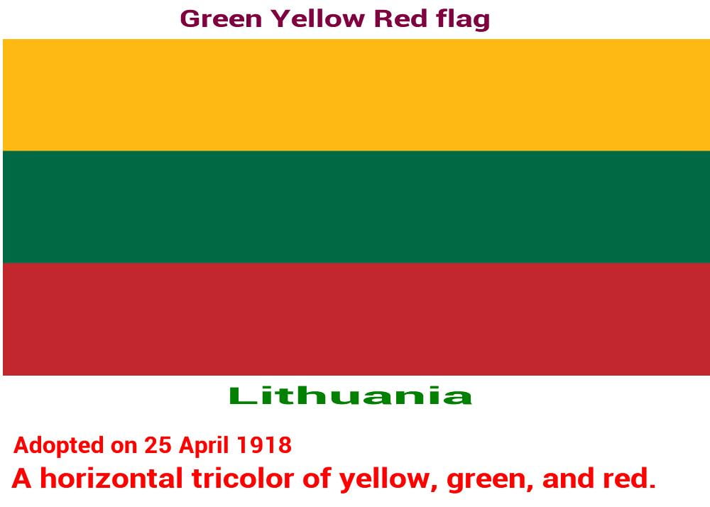 lithuania-green-yellow-red-flag