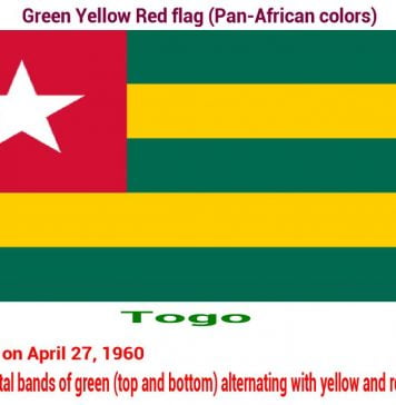 togo-green-yellow-red-flag-pan-african color