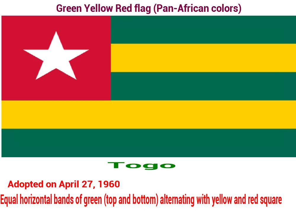 togo-green-yellow-red-flag-pan-african color