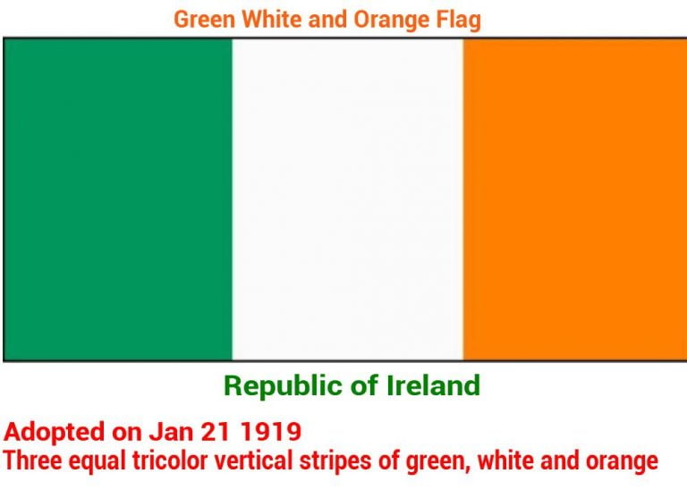 Bandera Verde Blanco Naranja (Países, Símbolos,
