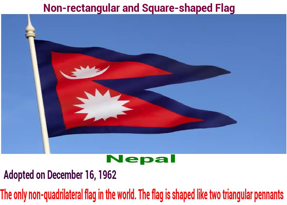 bandera no rectangular de nepal