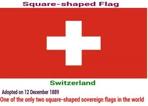 drapeau suisse en forme de carré