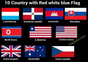 country with red white blue national flag