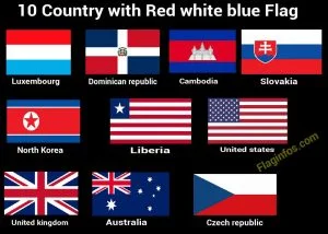 country with red white blue national flag