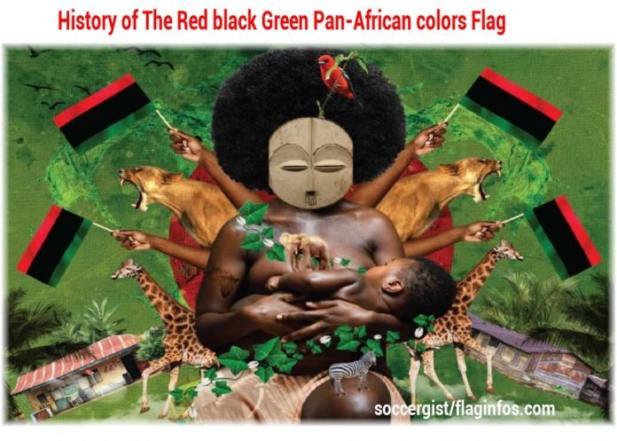 History of The Red black Green Pan-African colors flag
