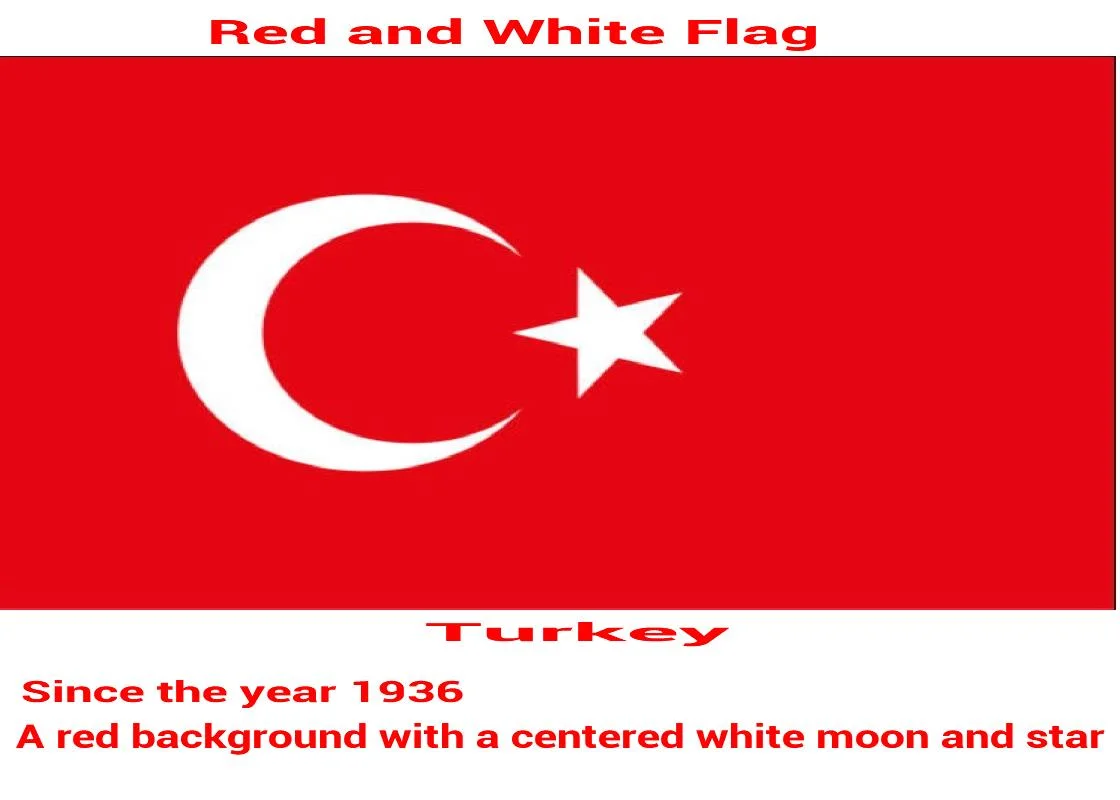 drapeau rouge turquoise, blanc, à croissant et étoile