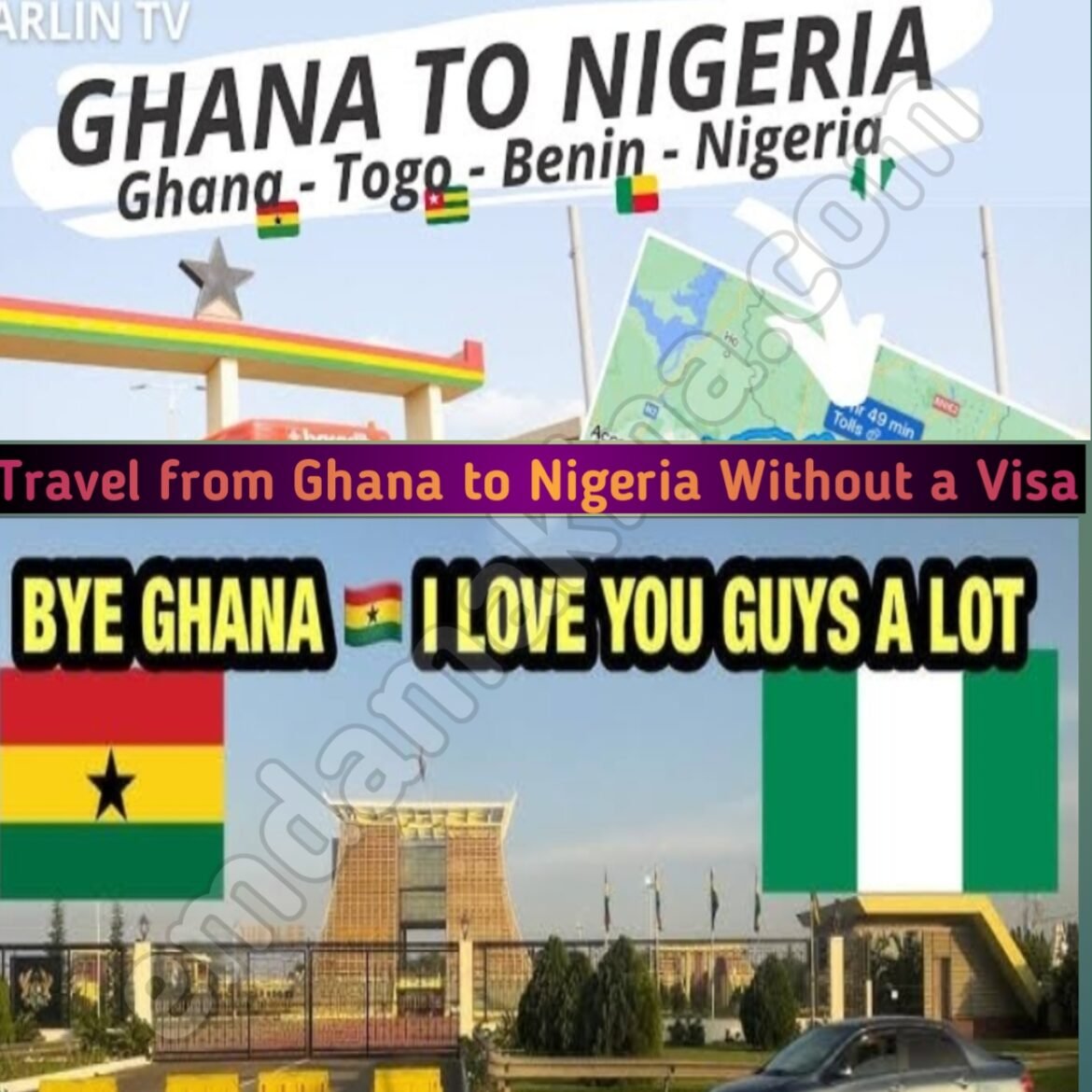 how many hours journey from ghana to nigeria